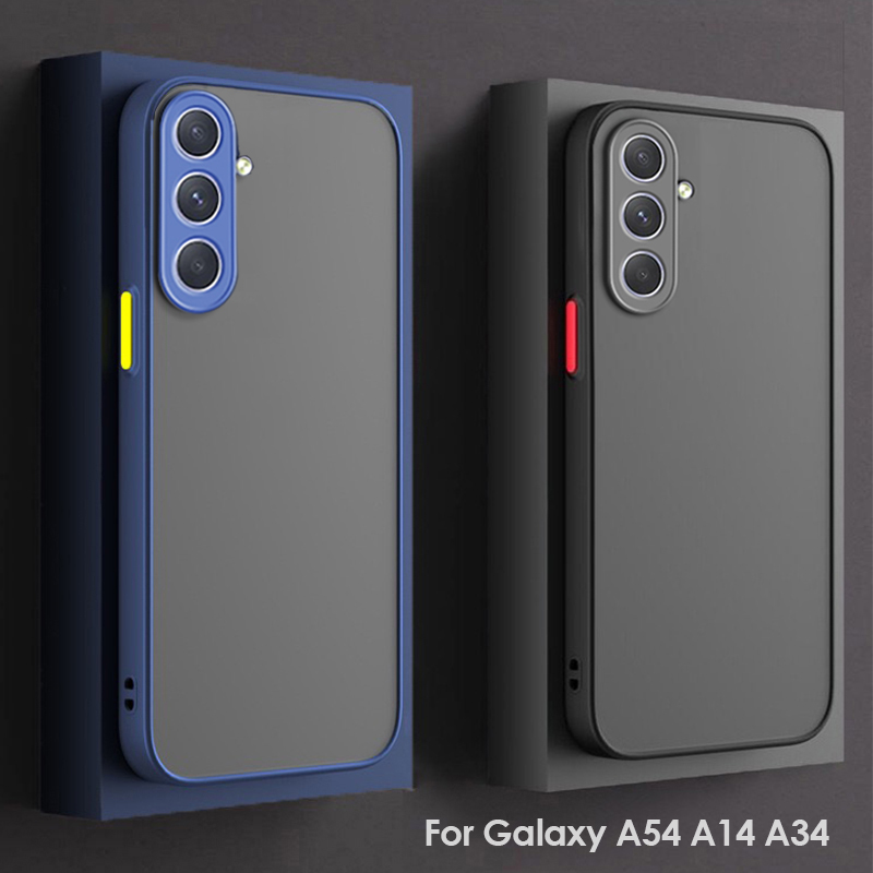 Armor Matte Cover for Samung A54 5G Shockproof Bumper Hard Protective Cover for A14 A34 A54 A 14 A 34 A 54