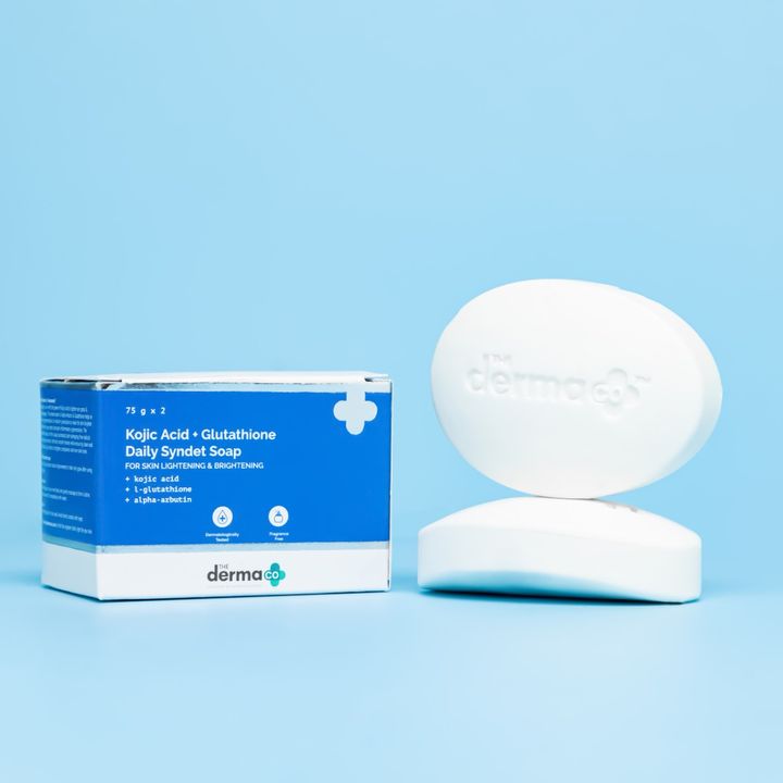 Kojic Acid + Glutathione Daily Syndet Soap (75 g × 2 bar pack) The Derma Co