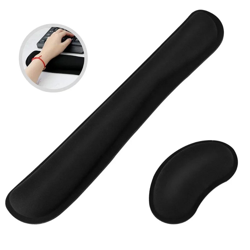 Mouse & Keyboard Wrist Support Pad Protection Rest Pad for PC Gamer Office Laptop Keyboard Mouse Mat Memory Nonslip Cotton Rest
