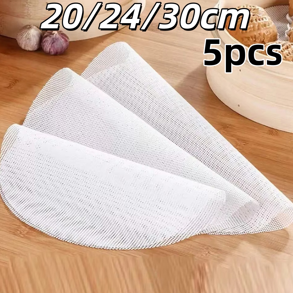 3pcs/set Reusable Silicone Non-Stick Steamer Liners, Round Steaming Mat for Bamboo Steamer Cooking, Heat Resistant Kitchen
