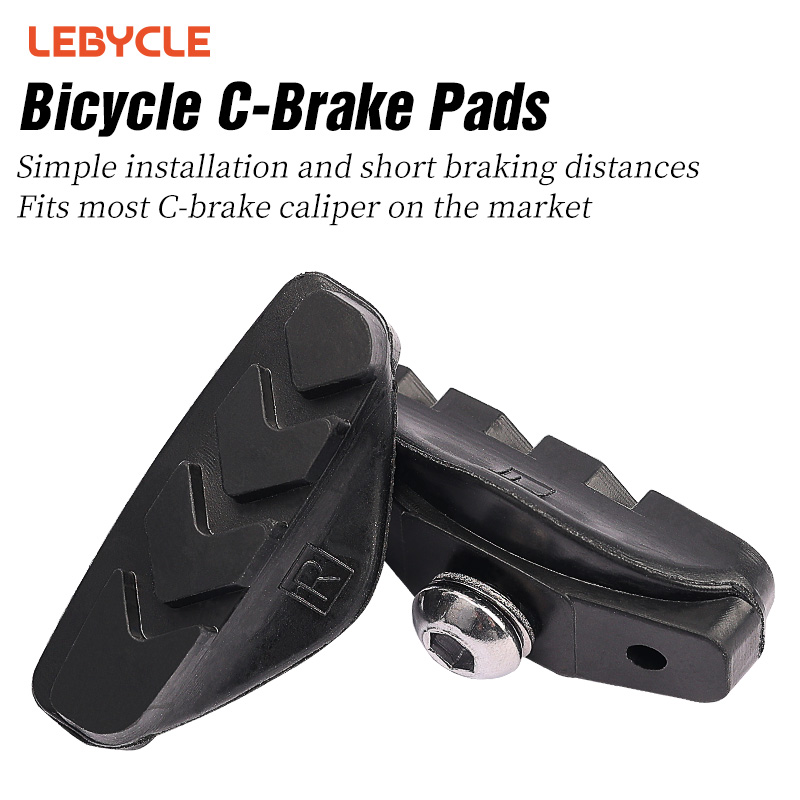 LEBYCLE Road Bicycle Cycling Braking C-Brake Pads Blocks Holders Durable Shoes 50mm Caliper Pads
