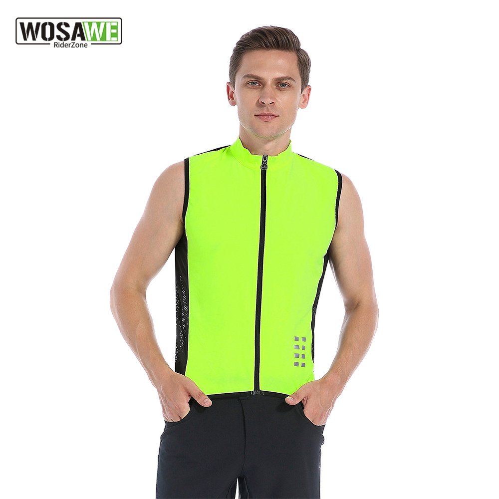 WOSAWE Winter Cycling Vest Windproof Warm Fleece Vest MTB Bike Bicycle Clothing Sleeveless Cycling Jacket