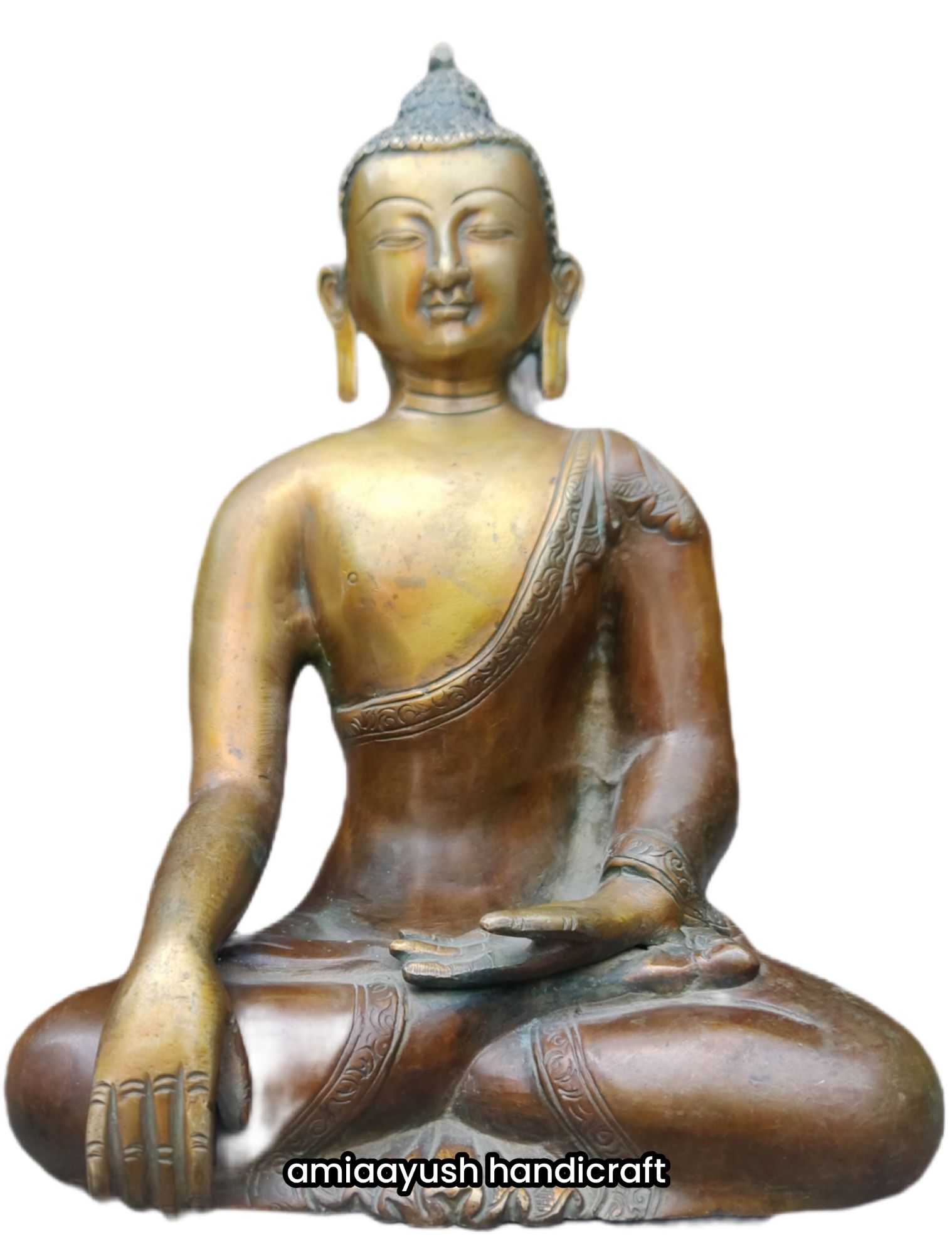 Buddha statue meditation shakyamuni buddha brass metal handmade murti