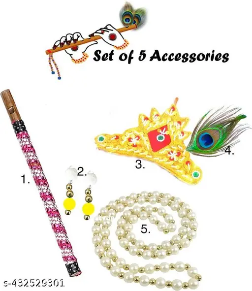 Krishna And Radha Jewelry/Shingar Set For Janmasthami