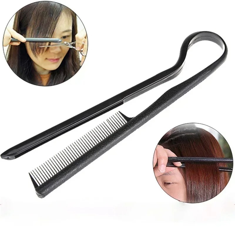 Hairdressing V-shaped Comb Hair Sorting Straight Comb Clip Styling Comb Straightening Comb Hair Tools Home Distribution Comb