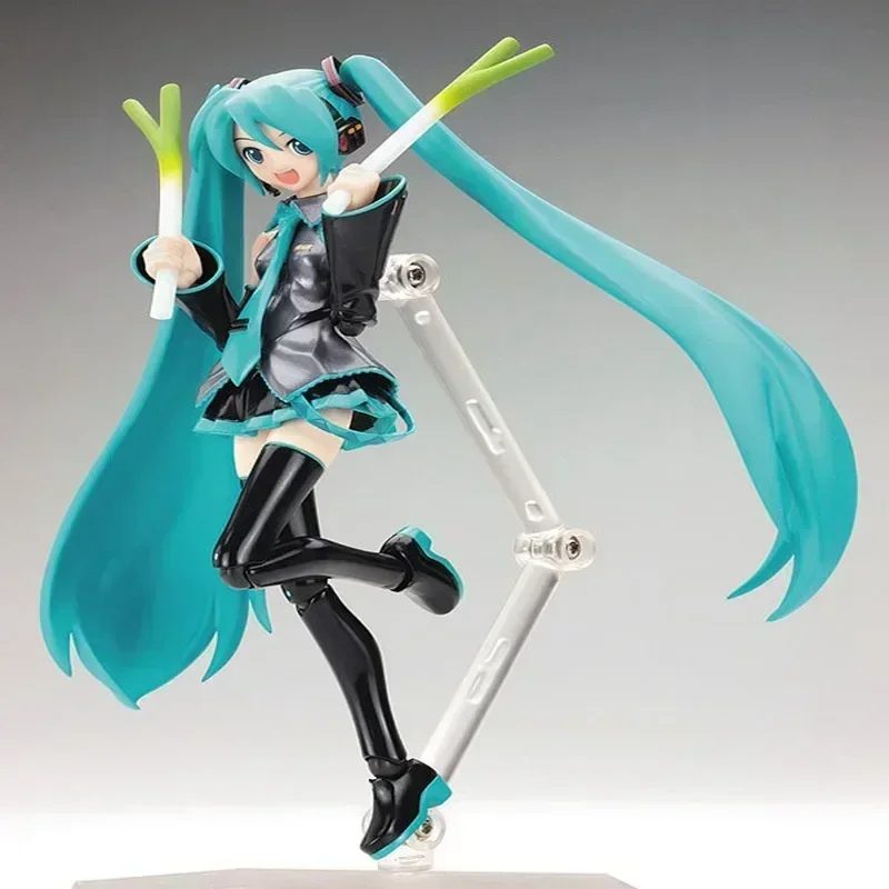 In Stock Hatsune Miku Anime Figure Figma 014 Standing Posture Manga Statue Pvc Action Figure Collectible Model Doll Genuine
