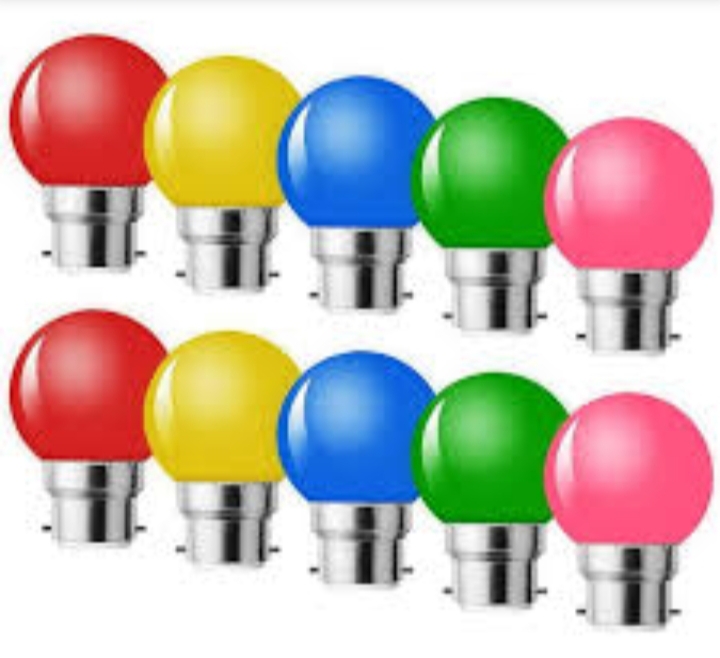 10 Pieces 1 Watts Multicolor LED Bulb 1 Year Warranty