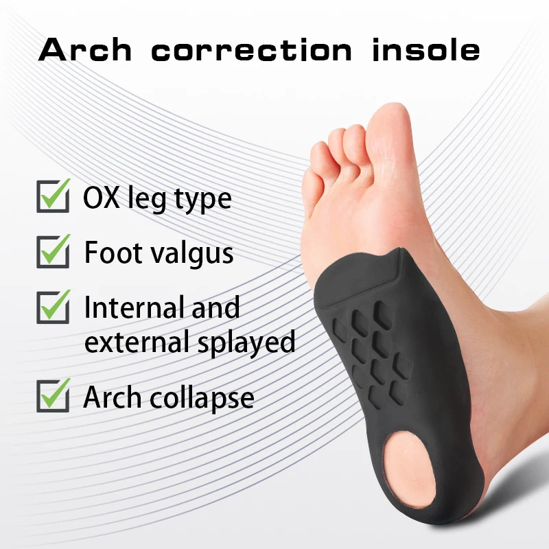 1/2 Pairs Orthopedic Arch Support Gel insoles for Flat Feet High & Fallen Arches For Flat Feet High Arches Brace Foot Health pad