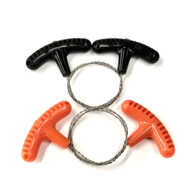 Portable Stainless Steel Wire Saw Heavy-Duty Finger Handle Manual Cutting Chain Saw Compact EDC Survival Tool for Outdoor Campin