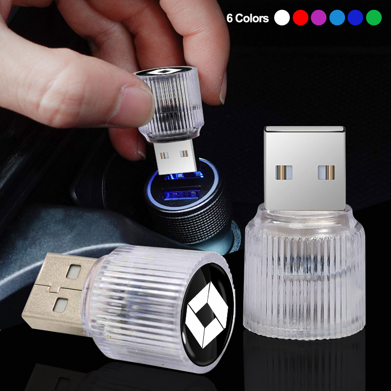 Car Interior Styling USB Atmosphere Light Portable Mini LED Party Lamp For Renault Clio Laguna 2 Megane 3 Duster Logan Captur