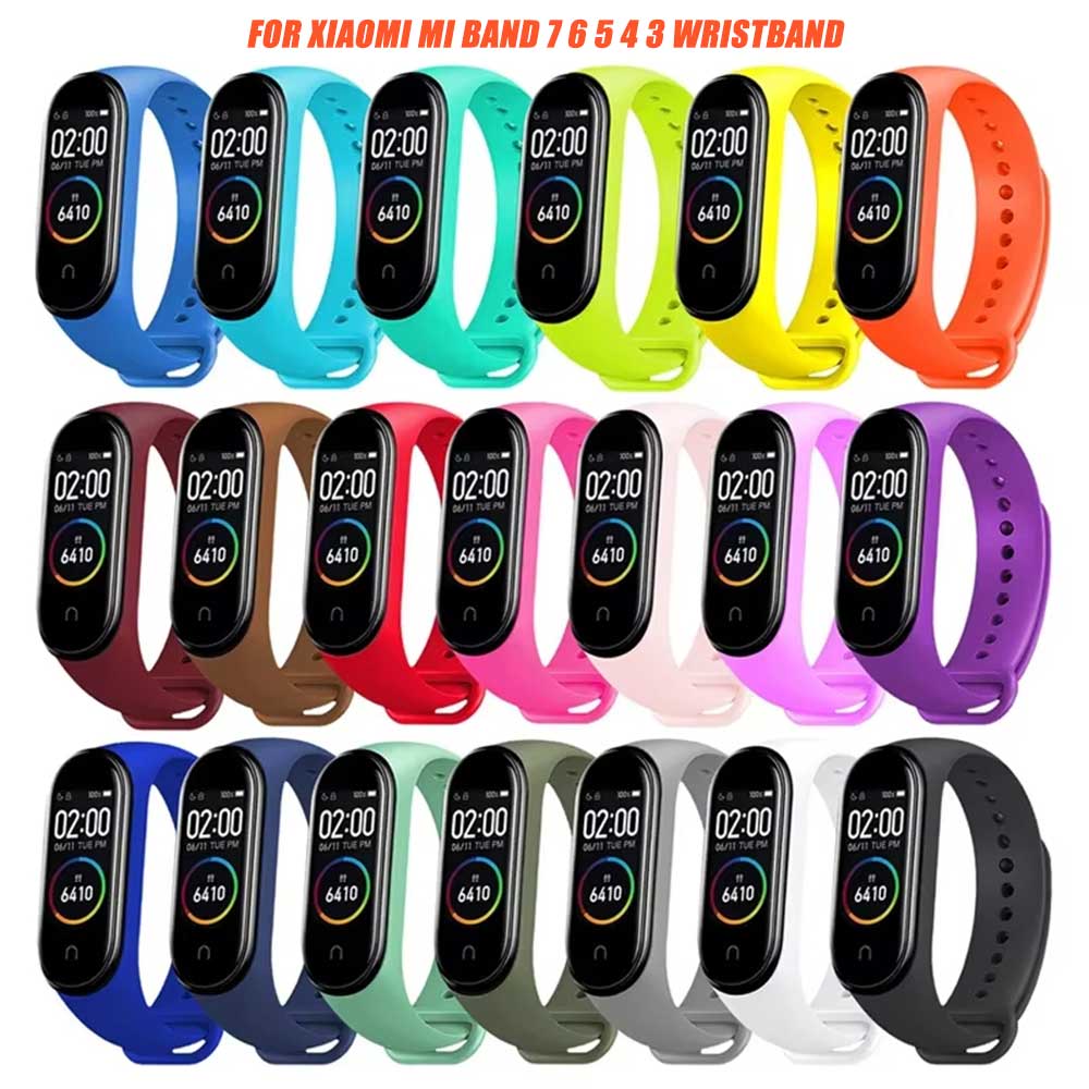 New Watchbands For Mi Band 7 6 5 4 3 strap Wristband Silicone sports Bracelet Correa Mi Band 7 6 5 Smartwatch Accessories