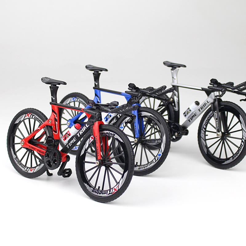 Mini 1:10 New Model Alloy Bicycle Diecast Finger Mountain Simulation Metal Bend Road Bike Collection Toys for children