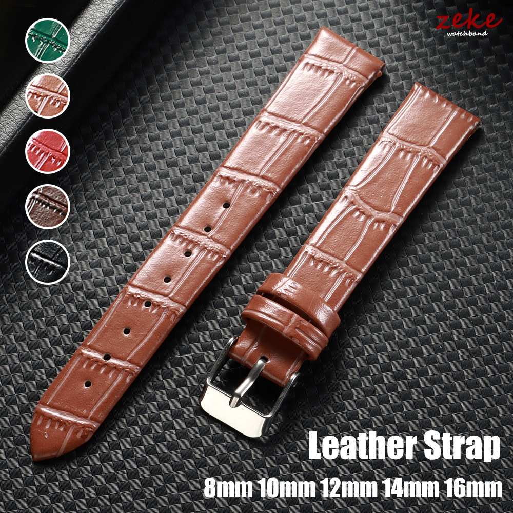 6MM 8MM 10MM 12MM 14MM 16MM 17MM Retro Genuine Leather Watch Bracelet Women Watchband Wristband Ultra Thin Bracelet Watch strap