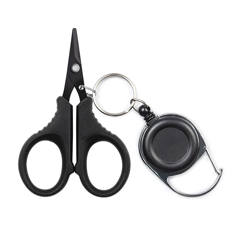 Multi-functional fishing scissors and pliers, titanium-coated stainless steel, lull for pressing lead sheet fishing lines