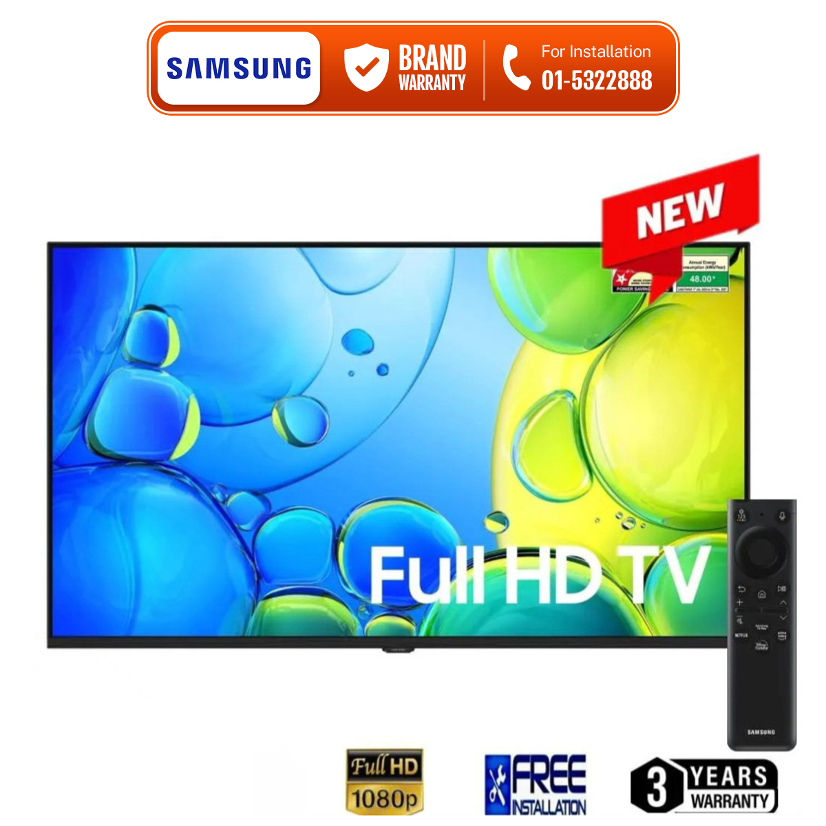 Samsung TV 43 inch Smart Full HD UA43F5500FUXXL , 3 years full warranty ,wifi, bluetooth, youtube, netflix