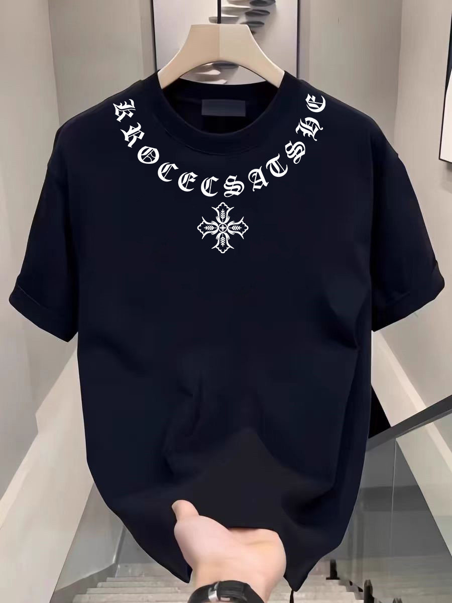 Summer New Cotton Short-sleeved T Shirt Senior 100 Take Loose Trend Ins American Male and Female Students Small Handsome Top
