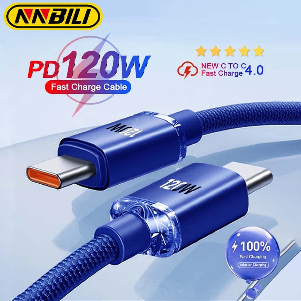 NNBILI 120W USB Type C To USB C Cable For iPhone 15 Pro Max PD Fast Charge Data Cord For 14 12 POCO