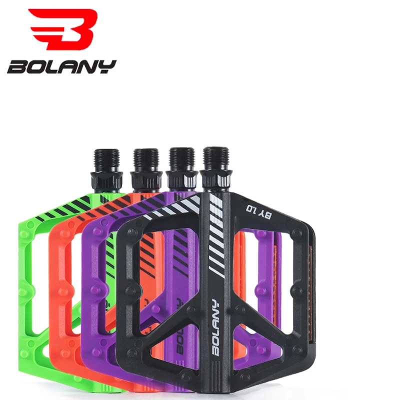 BOLANY Bicycle Nylon Pedal Mountain Bike Anti-slip Bike Pedals Seal Double Bearing Pedal MTB Bike Accessories