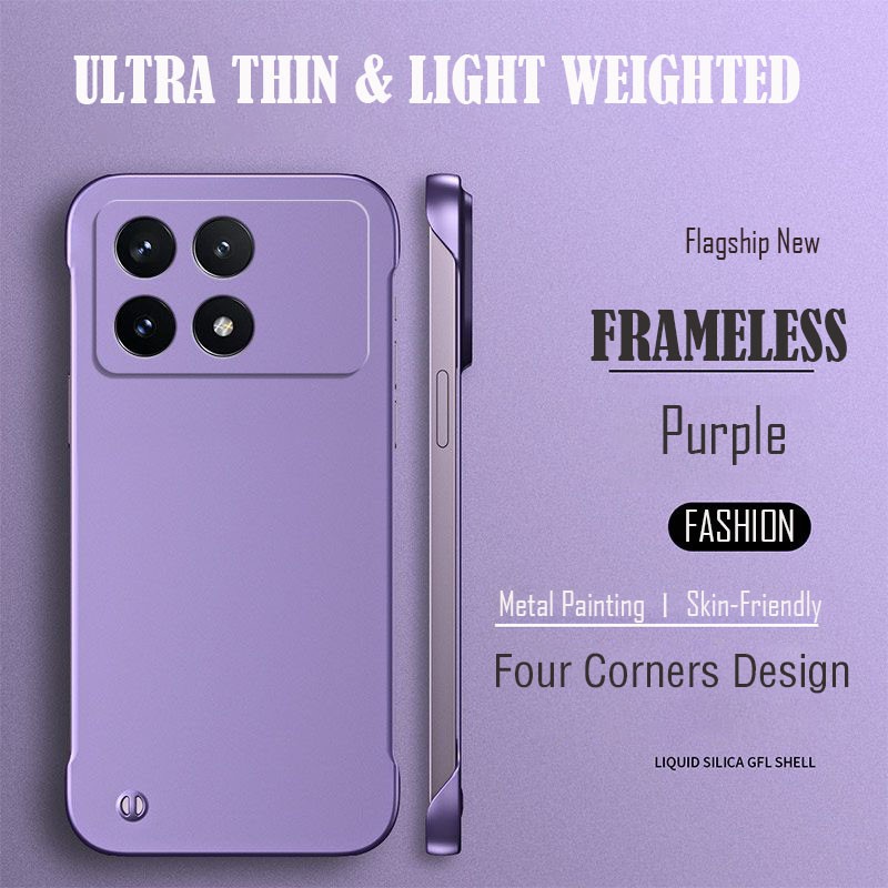 Metal Paint Thin PC Frameless Case For X300 X300S X200 X200S X100 X100S IQOO Z11X Z10X 15 13 12 11 10 Pro Ultra Matte Cover