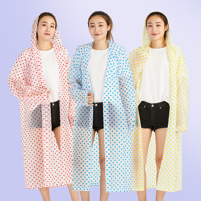 1pc Fashion EVA Thickened Waterproof Rain Coat Girl Boy Outdoor Hiking Travel Reusable Rain Jacket