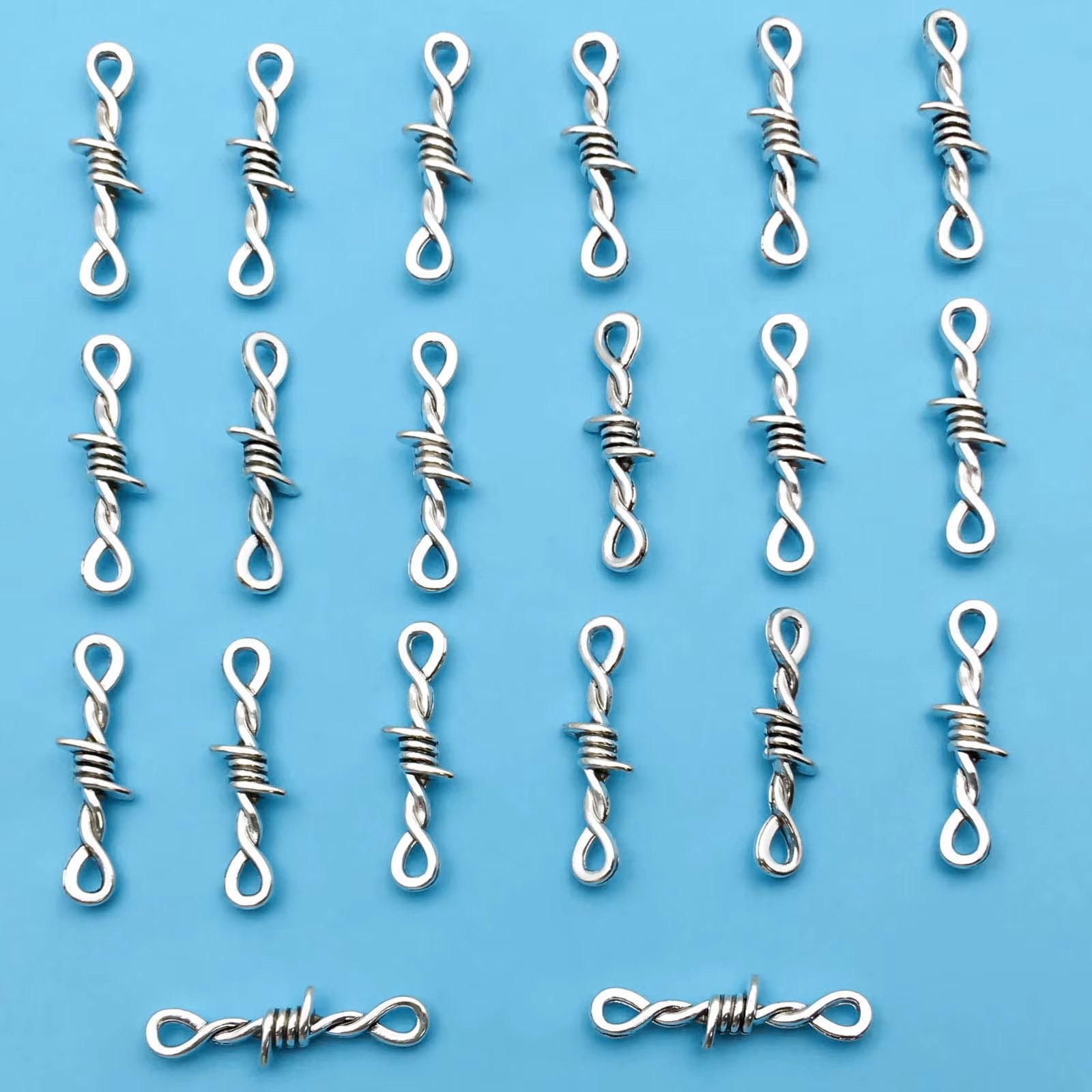 10/20pcs Antique Silvery Thorns Link Bramble Creative Charms Connector Gothic Style Pendants For Jewelry Making DIY Handmade