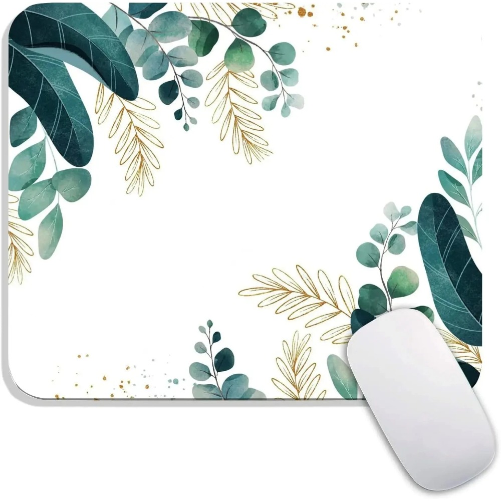 Beautiful Flowers and Plants Square Mouse Pad Anti Slip and Washable Mouse Pad Anti Slip Base Suitable for Office and Home Use