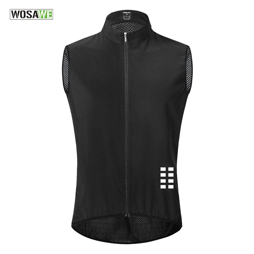 WOSAWE Lightweight Men Cycling Jacket Windproof Water Repellent Reflective Bike Jacket MTB Road Bicycle Jersey
