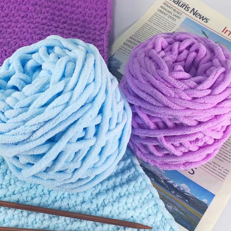 1pc New 100g/ball Ice Line Thick Yarn Knitting Yarn Colorful Chunky Soft Crochet Yarn DIY Knitting Scarves Hats Sweater Blanket