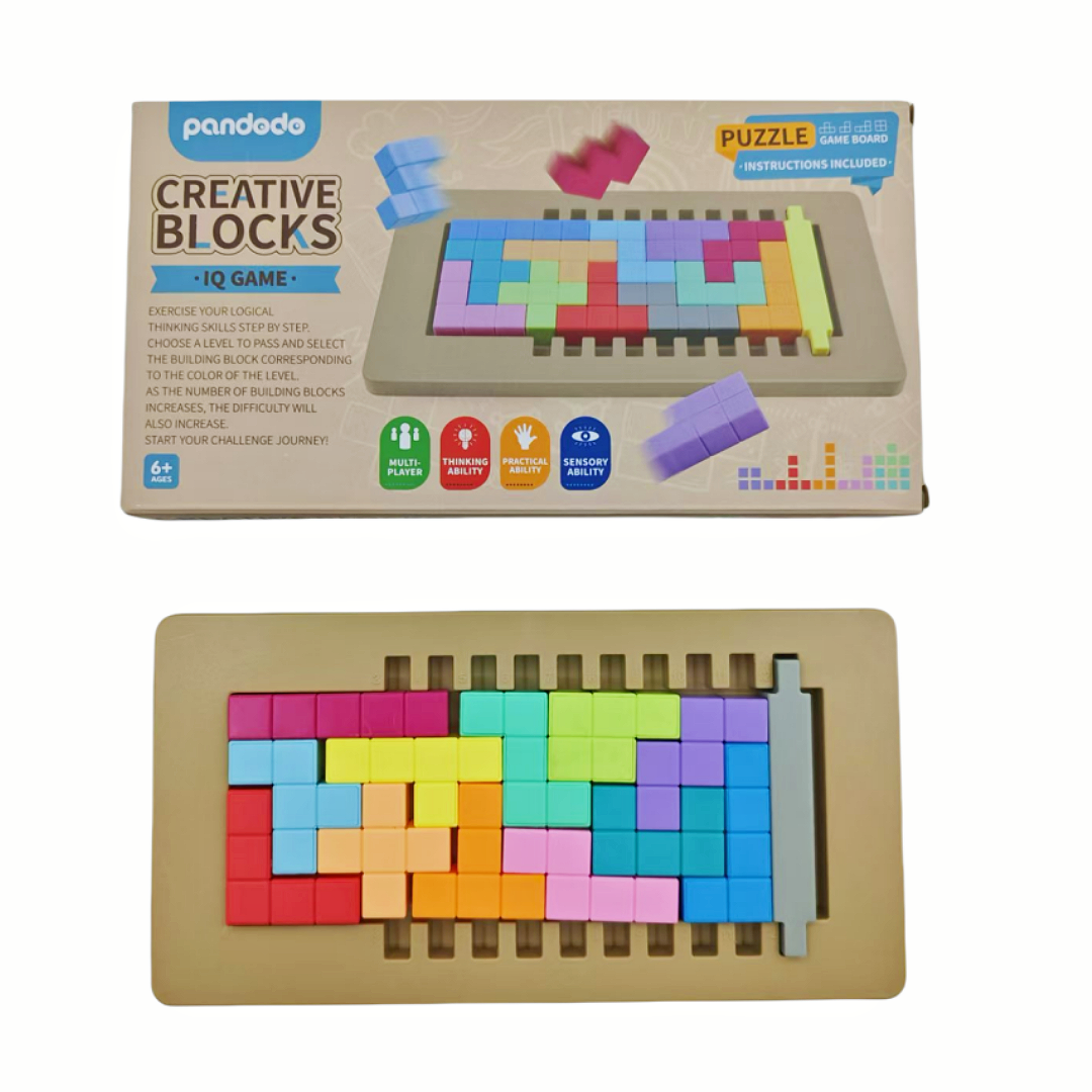 Creative Cubes, Educational Board Game, Multi-Level Difficulty for Logical Thinking Training, Ideal Game for Family Gatherings, Items
