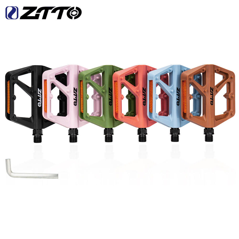 ZTTO Ultralight Pedal 218g Mountain Road Bike Pedal Platform Nylon Pedals 2 DU Footboard Cycling BMX Anti-slip Flat Pedals