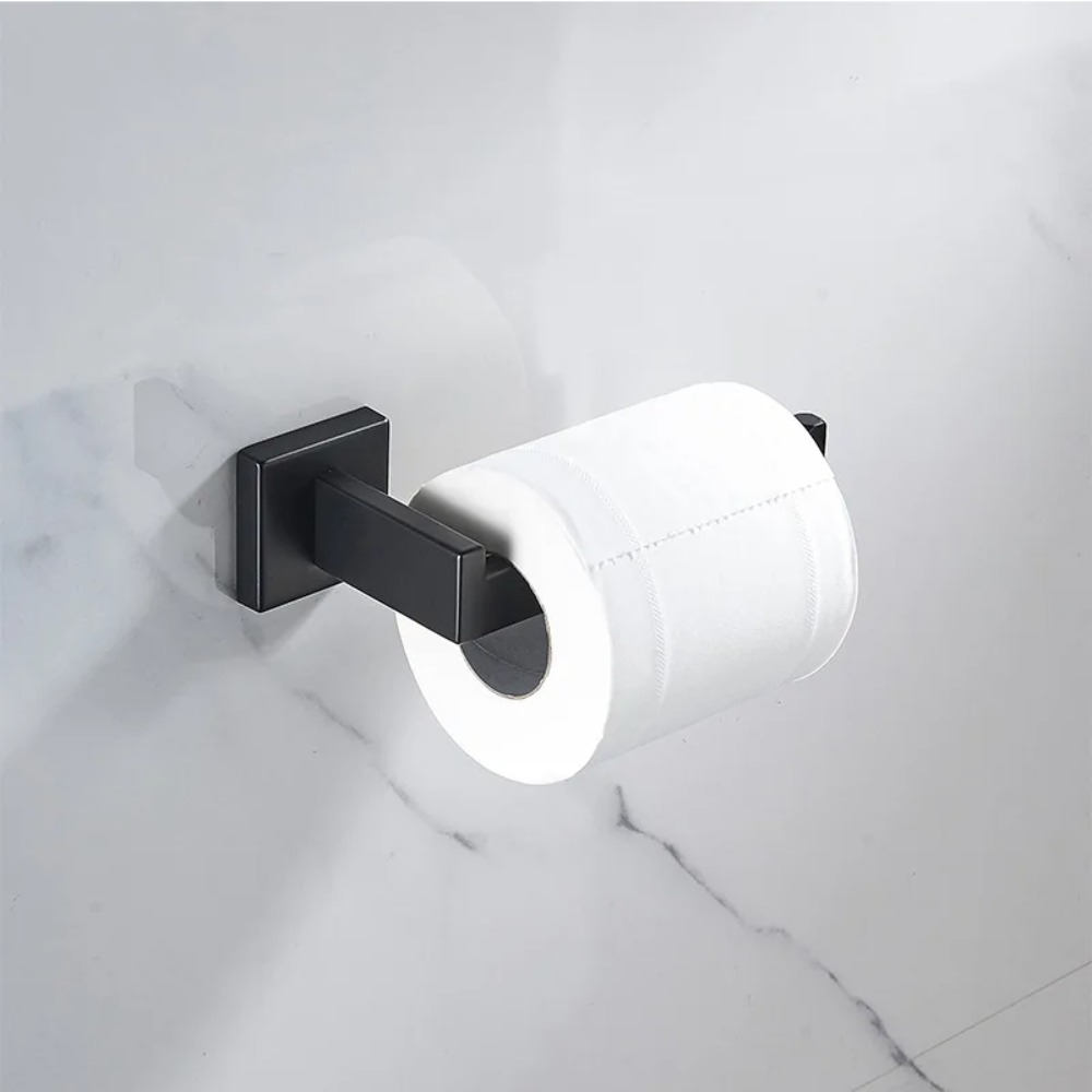 Toilet Paper Holder Stainless Steel Paper Roll Holder with Shelf Drilling Tissue Paper Holder Wall Mount