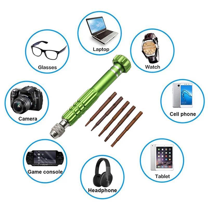 5 in 1 Multi-Function Screwdriver Set Mobile Phone Watch Glasses Disassembly Tool Notebook Repair Tools Repair Accessory