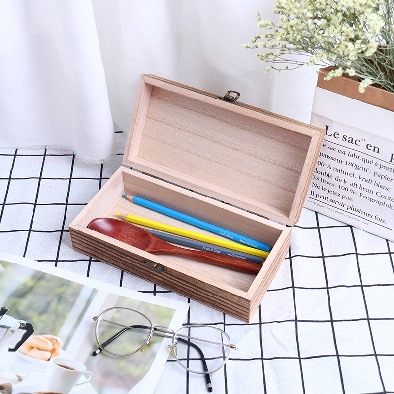26 Kinds Of Retro Jewelry Box Desktop Natural Wood Clamshell Storage Hand Decoration Wooden Box Postcard Storage Box