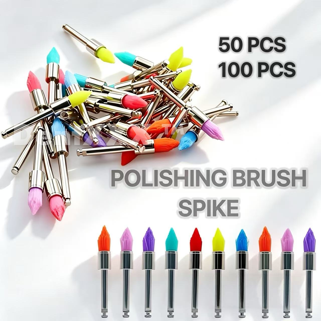 Spike Nylon Polishing Brushes Heads 2.35mm, No Dead Corners Cleaning and Polishing
