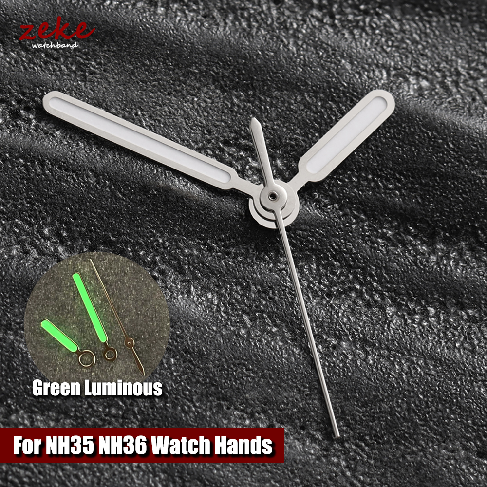 NH35 Hands Rose Gold Silver Gold Watch Hands Green Luminous For NH35/NH36/4R/7S Movement Watches Pointers