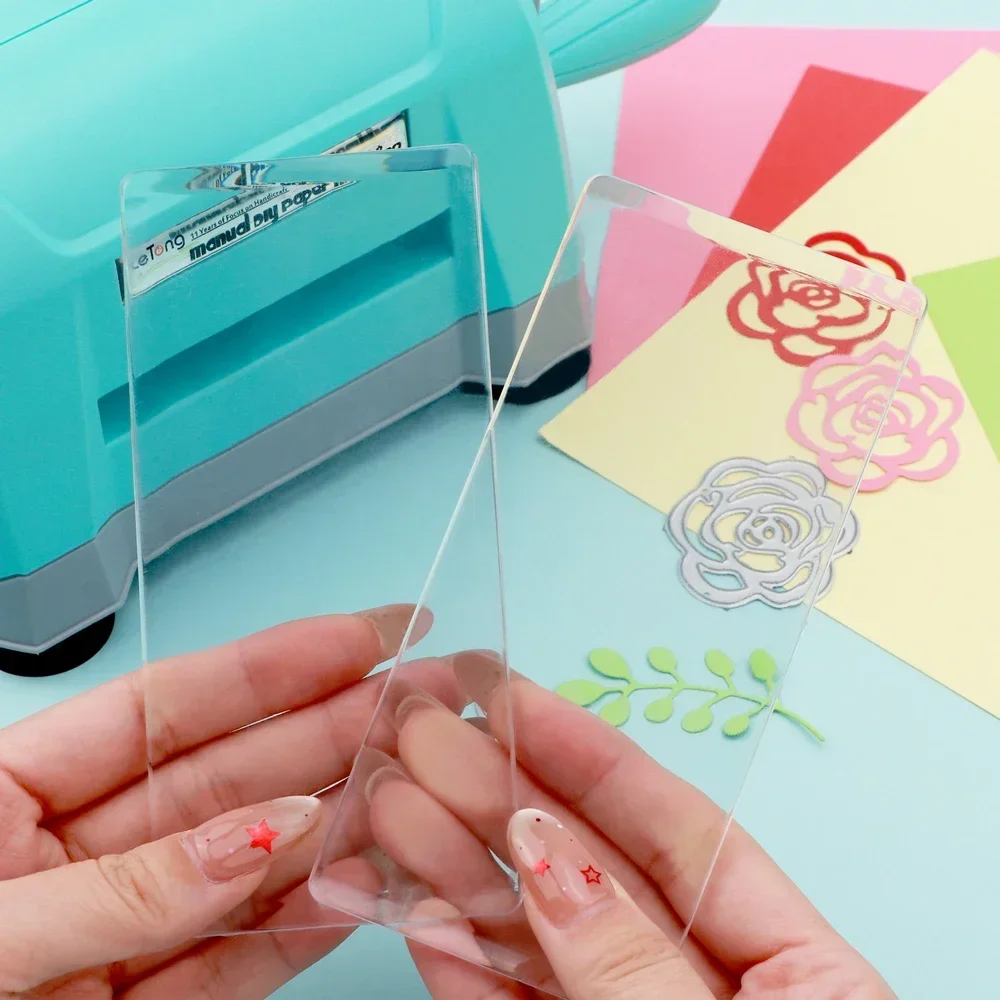 1 Pair Mini Cutting Pads 14x6.5cm for Die Cutting Machine Clear Plastic Mini Cutting Plates Replacement Pad To Cut Add Pressure