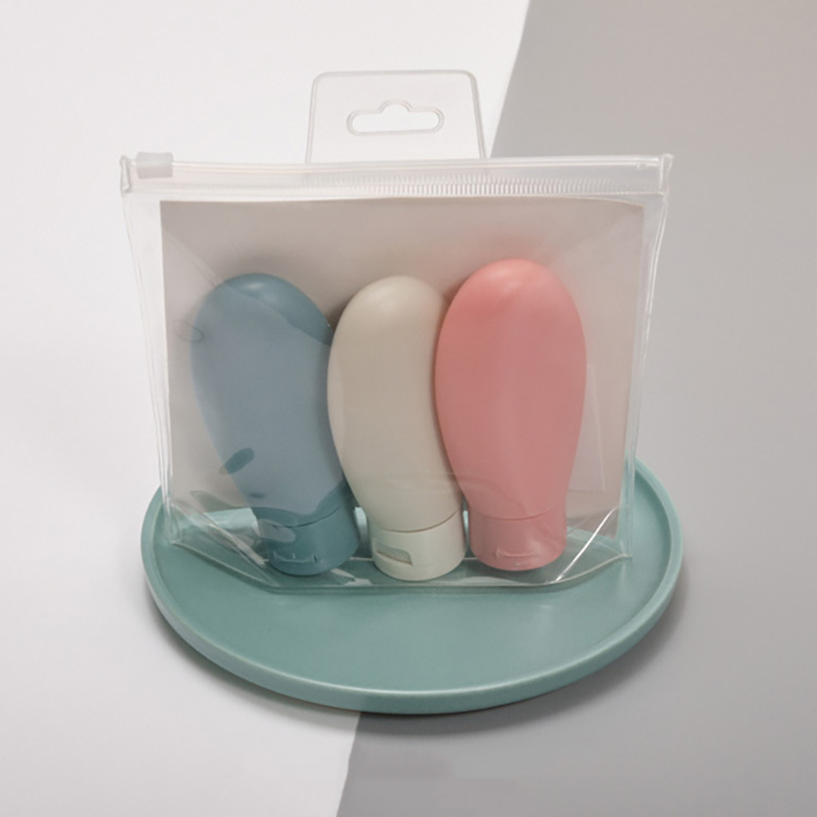 Reusable 3 Colors Portable Travel Bottled Set For Cosmetic Shampoo Repackaging Flip Caps Squeeze Tube Pe Tube Containers Jars