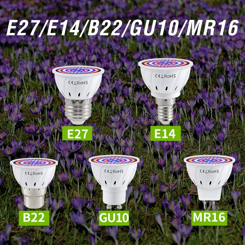 E27 LED Plant Grow Lights Full Spectrum Phytolamp Flower Seeds Hydroponics Growth Lamp Foldable For Indoor Cultivation Growbox