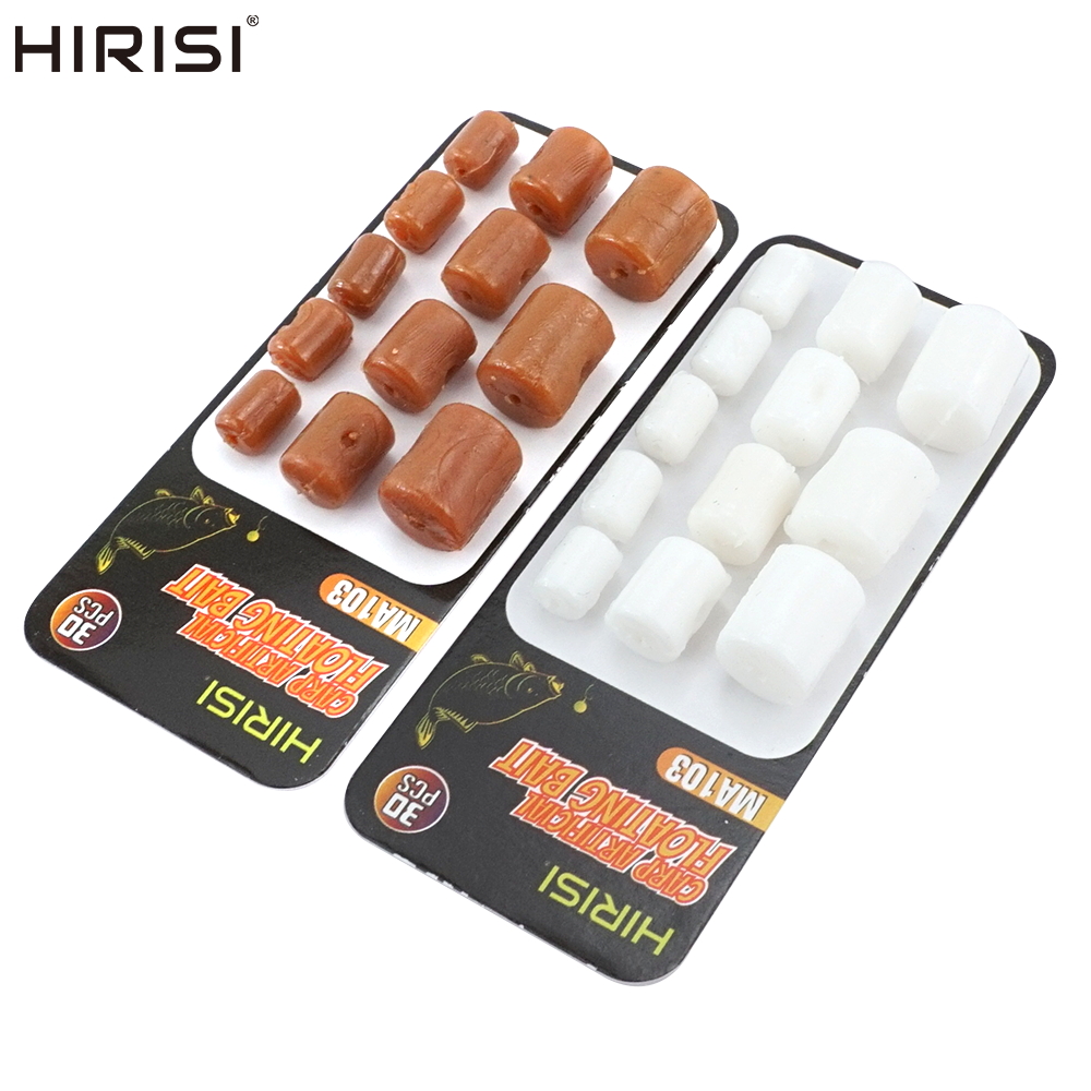 Hirisi 30pcs Silicone Soft Bait Floating Water Carp Fishing Lures Artificial Rubber Baits Fishing Accessories MA103