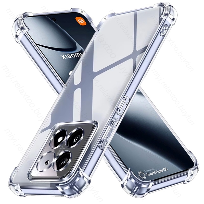 For 14T Pro 14 T 5G Case For Xiomi 14TPro Mi14T Mi14TPro Cover Simple Slim Soft TPU Clear Transparent Mobile Phone Cases