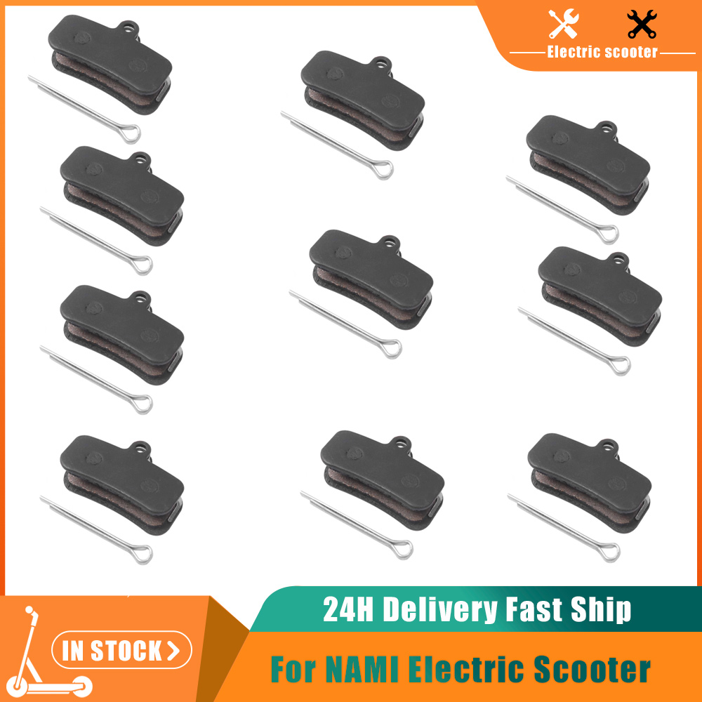 10 Pairs Disc Brake Pad Parts Resin Semi Metal Bicycle Disc Braking Pads for NAMI 72V 32Ah/40Ah BURN E2 MAX Electric Scooter