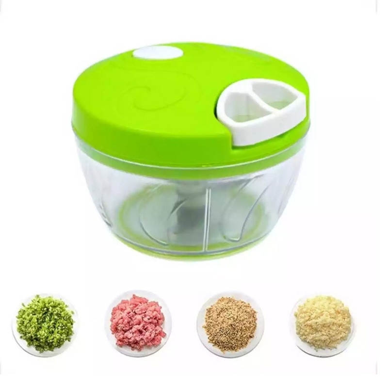 Multi-Functional Speedy Food Chopper With 3 Blades - Easy To Use Hand Held Food Chopper For Kitchen Multi Color - image 1