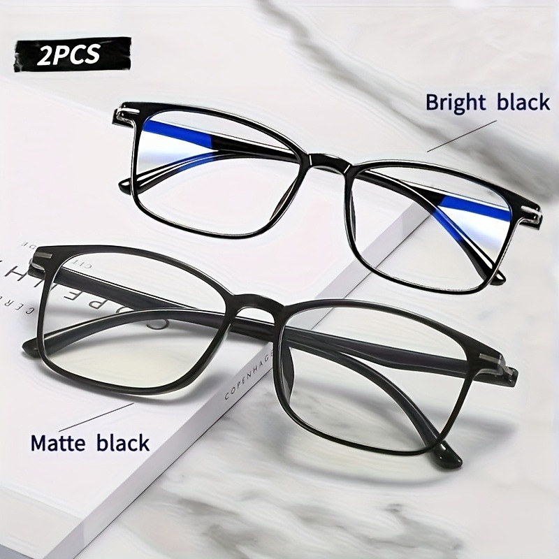 2 Pairs of Fashionable Business Lightweight Glasses Designed for Both Men and Women Ideal for Parents