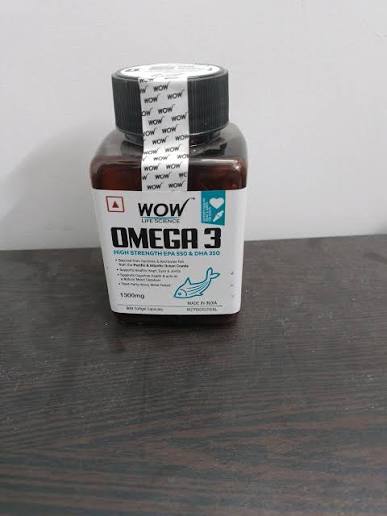 WOW Omega-3 Fish Oil 1300 mg-60 capsules