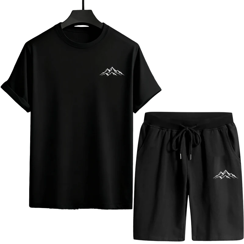 Mens Tracksuit Printing Casual Sportswear Outdoor Fitness Sports Jogging Man Clothing 2026 Single Piece T-shirt Pants Training