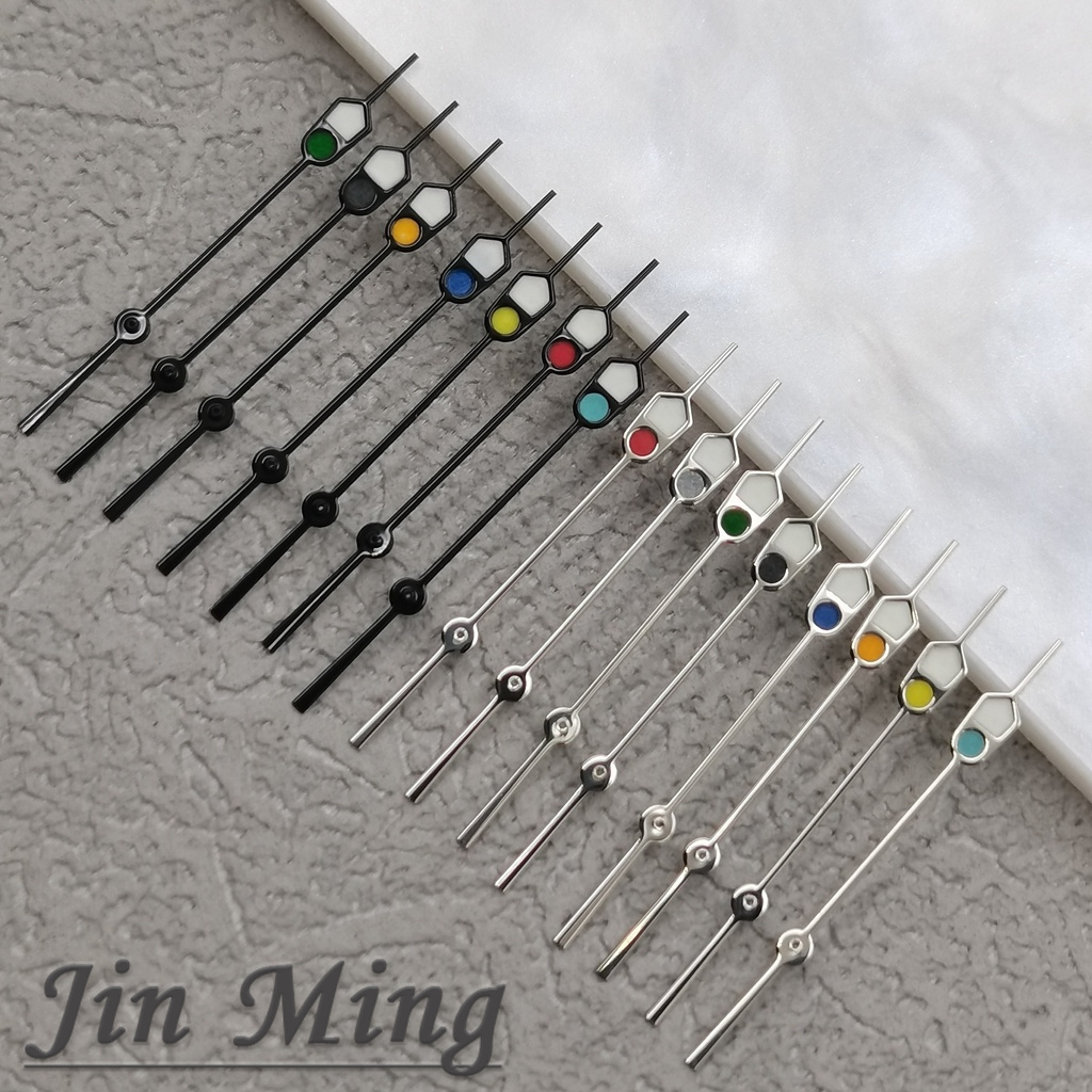 13mm*12mm*8mm High Quality Watch Hands C3 Green Luminous Silver/Black for NH35/NH36/4R/7S Movement Watch Accessories