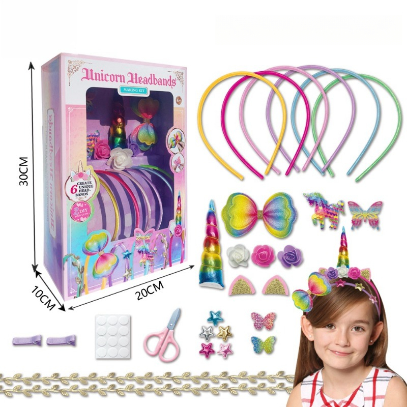 DIY Hairband Making Kit for Girls Build and Design Your Own Princess Dream Fantasy Party Props Toys Creative Birthday
