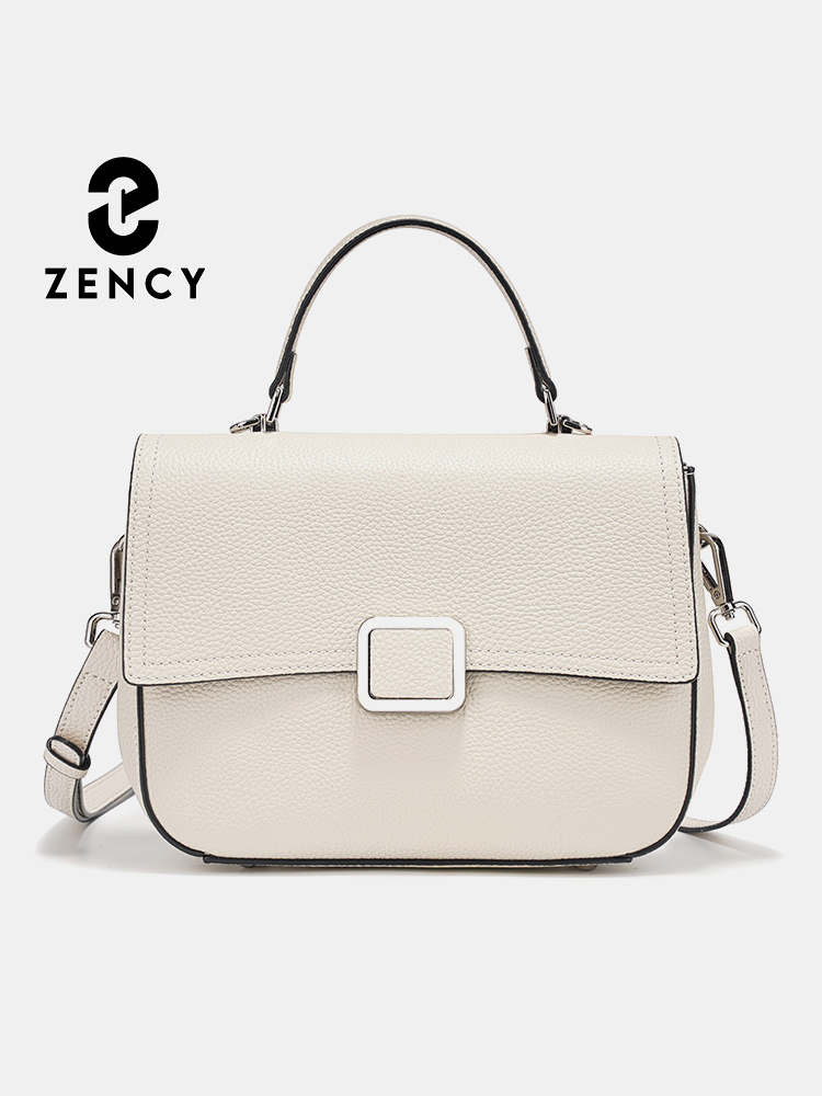 Zency Fashion Women's Genuine Leather Bag Women's Crossbody Shoulder Bag Daily Commute Casual Handbag 2025 Trendy Satchels