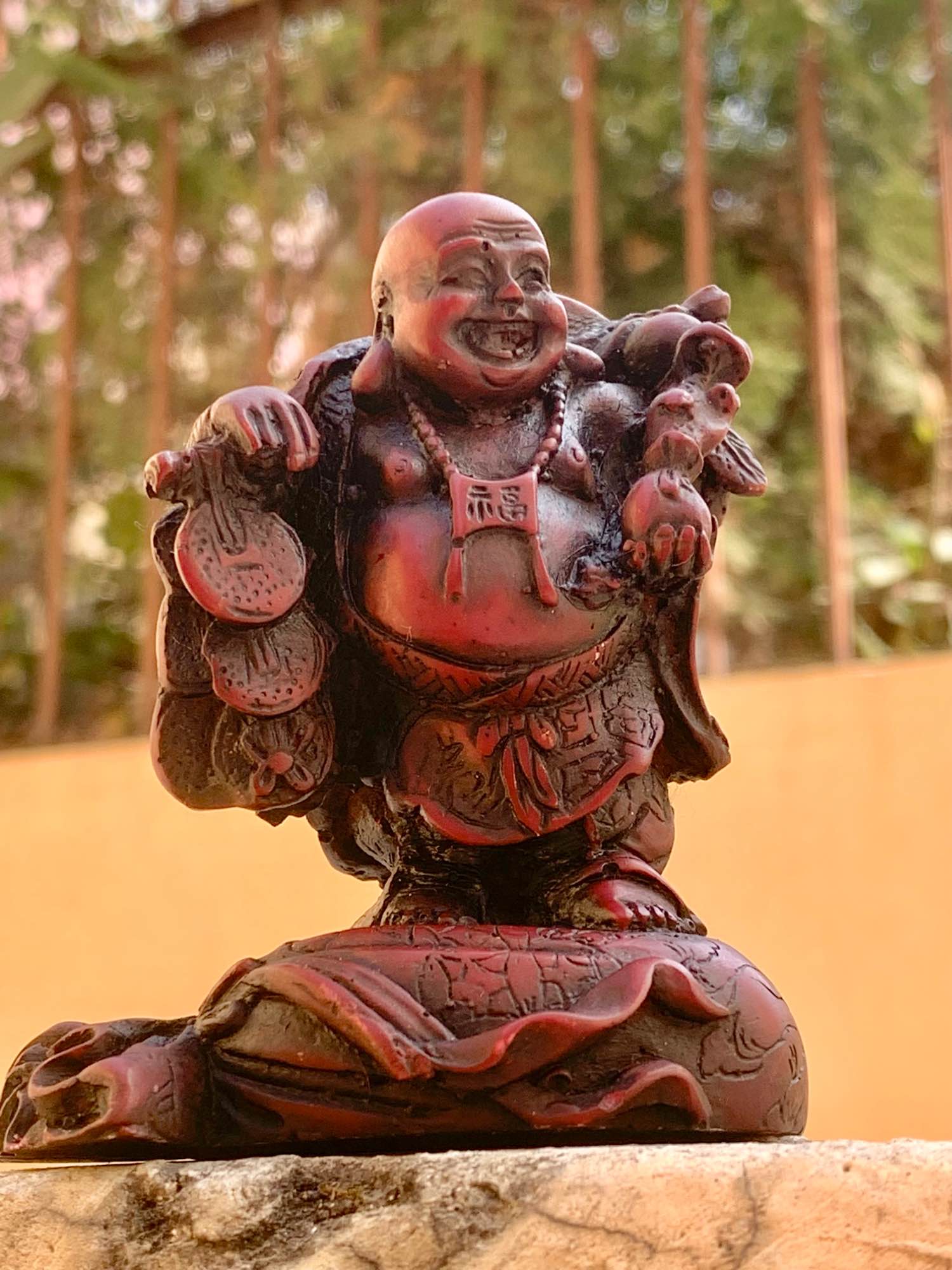 Small Laughing Buddha Statue Home Car | Laughing Buddha Carrying Money