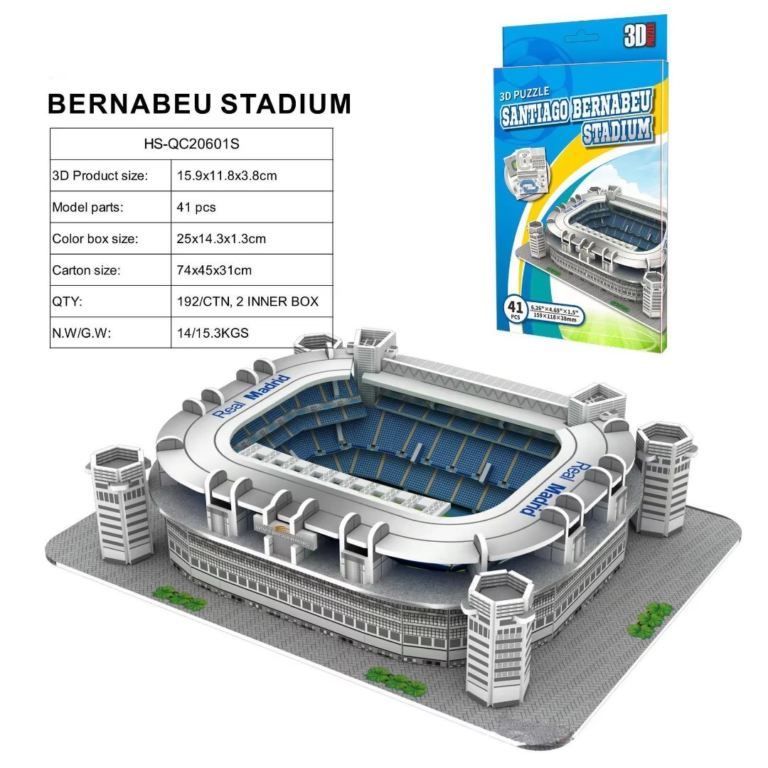 Miniature Football Field 3D DIY Puzzle World Famous Stadiums Models Football Game Peripheral Toys Fans Birthday Toys DDJ